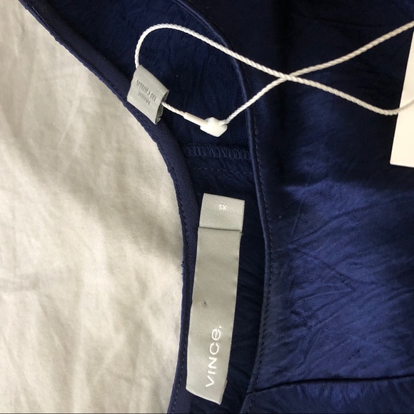 Vince Asymmetrical Crinkled Satin Dress - Picture 6 of 8